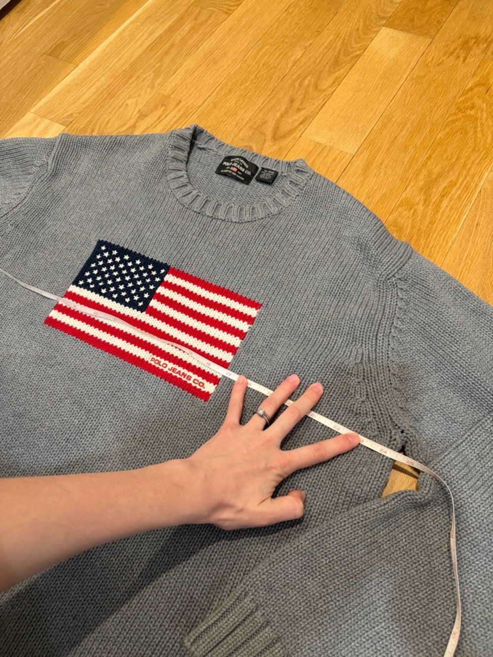 Vintage Ralph Lauren USA Flag Knit Sweater XL - Picture 9 of 11
